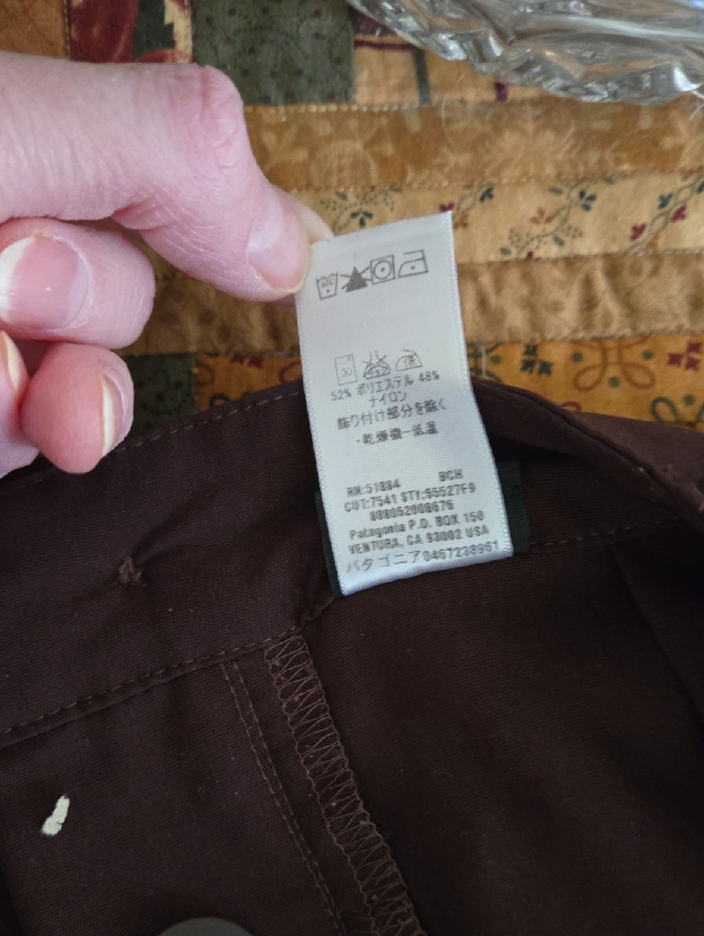 Patagonia Burgundy Brown Hidden Pocket Lightweight Pants - Picture 8 of 8